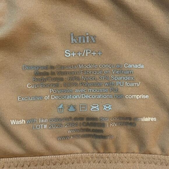 Knix Size S++ The One & Only Scoop Bra Wireless Warm San Beige Tan Convertible - Picture 4 of 4